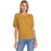 imageHybrid ampamp Company Womens Super Comfy Boat Neck Dolman Top ShirtMustard