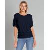 imageHybrid ampamp Company Womens Super Comfy Boat Neck Dolman Top ShirtNavy