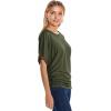 imageHybrid ampamp Company Womens Super Comfy Boat Neck Dolman Top ShirtOlive