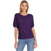 imageHybrid ampamp Company Womens Super Comfy Boat Neck Dolman Top ShirtPurple