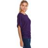imageHybrid ampamp Company Womens Super Comfy Boat Neck Dolman Top ShirtPurple