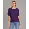 imageHybrid ampamp Company Womens Super Comfy Boat Neck Dolman Top ShirtPurple