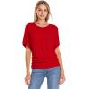 imageHybrid ampamp Company Womens Super Comfy Boat Neck Dolman Top ShirtRed