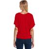 imageHybrid ampamp Company Womens Super Comfy Boat Neck Dolman Top ShirtRed