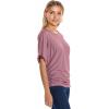 imageHybrid ampamp Company Womens Super Comfy Boat Neck Dolman Top ShirtRose