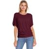 imageHybrid ampamp Company Womens Super Comfy Boat Neck Dolman Top ShirtWine
