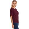 imageHybrid ampamp Company Womens Super Comfy Boat Neck Dolman Top ShirtWine
