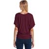 imageHybrid ampamp Company Womens Super Comfy Boat Neck Dolman Top ShirtWine
