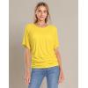 imageHybrid ampamp Company Womens Super Comfy Boat Neck Dolman Top ShirtYellow
