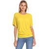 imageHybrid ampamp Company Womens Super Comfy Boat Neck Dolman Top ShirtYellow