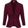 imageHybrid ampamp Company Women Super Comfy Ponte Office BlazerPremium Pontywine