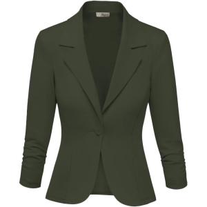 imageHybrid ampamp Company Women Super Comfy Ponte Office BlazerOlive
