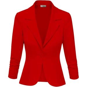 imageHybrid ampamp Company Women Super Comfy Ponte Office BlazerPremium Pontyred