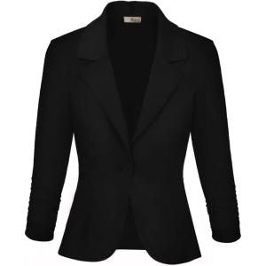 imageHybrid ampamp Company Women Super Comfy Ponte Office BlazerSlpblk
