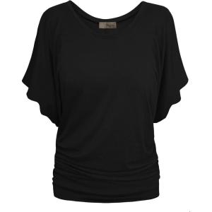 imageHybrid ampamp Company Womens Super Comfy Boat Neck Dolman Top ShirtBlack