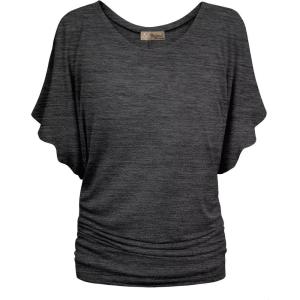 imageHybrid ampamp Company Womens Super Comfy Boat Neck Dolman Top ShirtCharcoal
