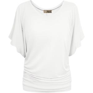 imageHybrid ampamp Company Womens Super Comfy Boat Neck Dolman Top ShirtIvory