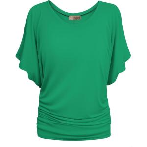 imageHybrid ampamp Company Womens Super Comfy Boat Neck Dolman Top ShirtKelly Gree