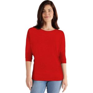imageHybrid ampamp Company Womens Super Comfy Boat Neck Dolman Top ShirtLong Sleevered