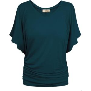 imageHybrid ampamp Company Womens Super Comfy Boat Neck Dolman Top ShirtTeal