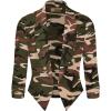 imageHybrid ampamp Company Womens Casual Work Office Blazer Jacket Open Front Shawl with 34 Scrunch Sleeves10188camouflage