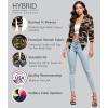 imageHybrid ampamp Company Womens Casual Work Office Blazer Jacket Open Front Shawl with 34 Scrunch Sleeves10188camouflage