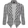 imageHybrid ampamp Company Womens Casual Work Office Blazer Jacket Open Front Shawl with 34 Scrunch Sleeves10280blackWhit