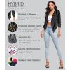 imageHybrid ampamp Company Womens Casual Work Office Blazer Jacket Open Front Shawl with 34 Scrunch Sleeves10827blackIvor