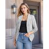 imageHybrid ampamp Company Womens Casual Work Office Blazer Jacket Open Front Shawl with 34 Scrunch Sleeves10827ivoryBlac