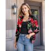 imageHybrid ampamp Company Womens Casual Work Office Blazer Jacket Open Front Shawl with 34 Scrunch Sleeves10963blackMult