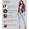 imageHybrid ampamp Company Womens Casual Work Office Blazer Jacket Open Front Shawl with 34 Scrunch Sleeves10963blackMult