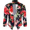 imageHybrid ampamp Company Womens Casual Work Office Blazer Jacket Open Front Shawl with 34 Scrunch Sleeves10963blackMult