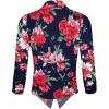 imageHybrid ampamp Company Womens Casual Work Office Blazer Jacket Open Front Shawl with 34 Scrunch Sleeves10963navy Multi
