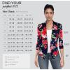 imageHybrid ampamp Company Womens Casual Work Office Blazer Jacket Open Front Shawl with 34 Scrunch Sleeves10963navy Multi