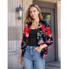 imageHybrid ampamp Company Womens Casual Work Office Blazer Jacket Open Front Shawl with 34 Scrunch Sleeves10963navy Multi