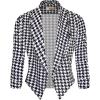 imageHybrid ampamp Company Womens Casual Work Office Blazer Jacket Open Front Shawl with 34 Scrunch Sleeves11252blkivo