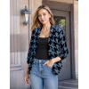 imageHybrid ampamp Company Womens Casual Work Office Blazer Jacket Open Front Shawl with 34 Scrunch Sleeves11394blkblu