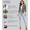 imageHybrid ampamp Company Womens Casual Work Office Blazer Jacket Open Front Shawl with 34 Scrunch Sleeves11394blkivo