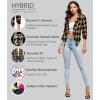 imageHybrid ampamp Company Womens Casual Work Office Blazer Jacket Open Front Shawl with 34 Scrunch Sleeves11394blktau