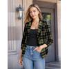 imageHybrid ampamp Company Womens Casual Work Office Blazer Jacket Open Front Shawl with 34 Scrunch Sleeves11396blkoli