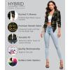 imageHybrid ampamp Company Womens Casual Work Office Blazer Jacket Open Front Shawl with 34 Scrunch Sleeves11396blkoli