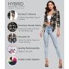 imageHybrid ampamp Company Womens Casual Work Office Blazer Jacket Open Front Shawl with 34 Scrunch Sleeves11396blktau