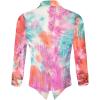 imageHybrid ampamp Company Womens Casual Work Office Blazer Jacket Open Front Shawl with 34 Scrunch Sleeves7701coralmulti