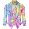 imageHybrid ampamp Company Womens Casual Work Office Blazer Jacket Open Front Shawl with 34 Scrunch Sleeves7701lavender M
