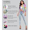 imageHybrid ampamp Company Womens Casual Work Office Blazer Jacket Open Front Shawl with 34 Scrunch Sleeves7701lavender M