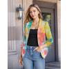 imageHybrid ampamp Company Womens Casual Work Office Blazer Jacket Open Front Shawl with 34 Scrunch Sleeves7701yellow Mul