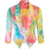 imageHybrid ampamp Company Womens Casual Work Office Blazer Jacket Open Front Shawl with 34 Scrunch Sleeves7701yellow Mul