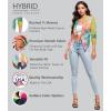 imageHybrid ampamp Company Womens Casual Work Office Blazer Jacket Open Front Shawl with 34 Scrunch Sleeves7701yellow Mul