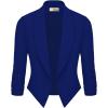 imageHybrid ampamp Company Womens Casual Work Office Blazer Jacket Open Front Shawl with 34 Scrunch SleevesCobaltblue