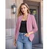 imageHybrid ampamp Company Womens Casual Work Office Blazer Jacket Open Front Shawl with 34 Scrunch SleevesRose